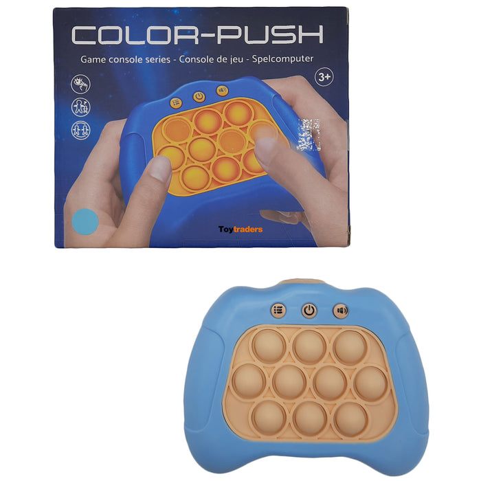Pop It Fidget Toy Controller - Push It Game - Spel - Stress Speelgoed - Motoriek en Snelheid - Kinderen - Volwassenen (lichtblauw)