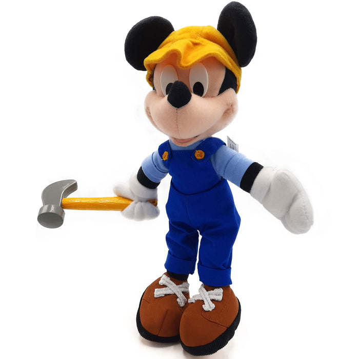Mickey Mouse met Hamer (Disney) - Construction Mickey - Pluche Knuffel - 32 cm