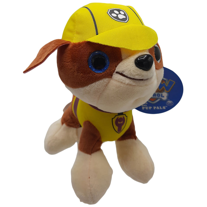 PAW Patrol - Knuffel - Hond - Rubble - Pluche - Glitter Ogen - Nickelodeon - 25 cm