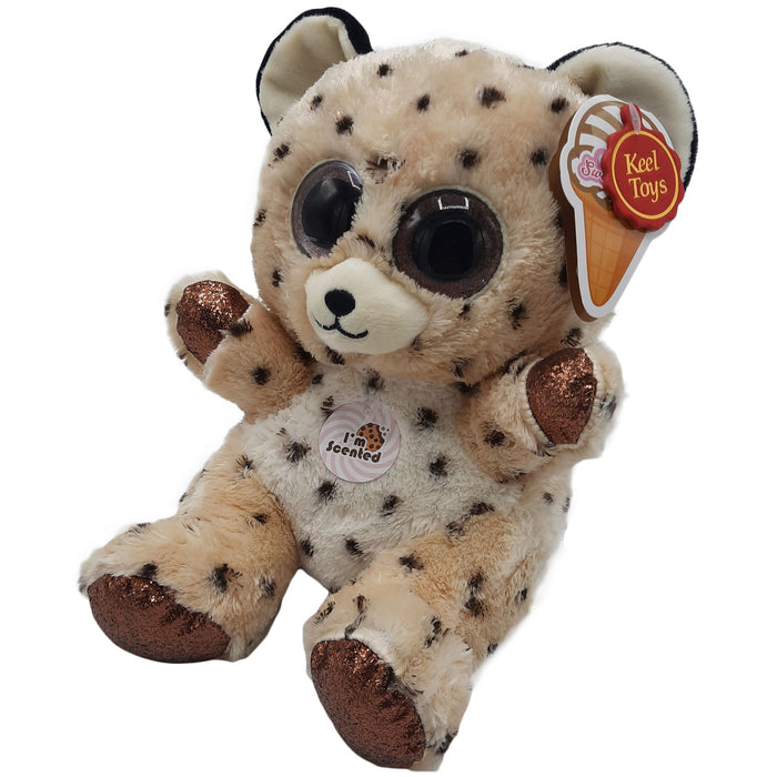 Keel Toys - Animotsu - Choco Cheetah - Knuffel - Met heerlijke zoete chocolade geur - 25 cm