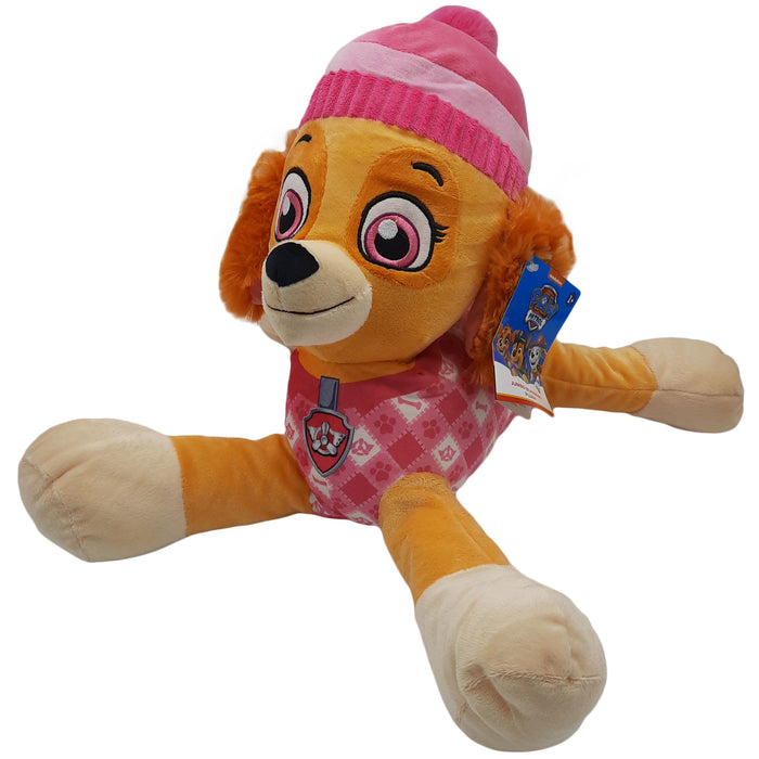 PAW Patrol - Knuffel - Skye - Ruiten print - Pluche Hond - Extra grote Knuffel - XXL 48 cm