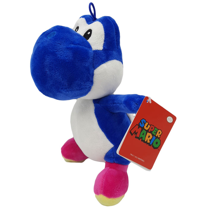 Yoshi Blauw - Super Mario - Knuffel - Pluche - 28 cm