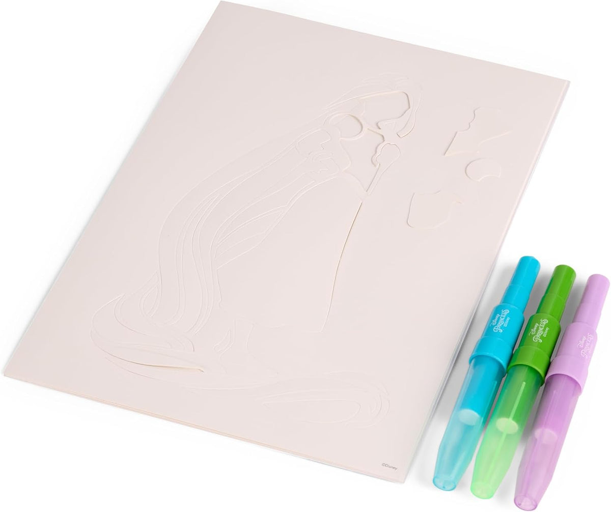 Disney Princess spray pen set A4 envelop, 3 pennen en 3 sjablonen