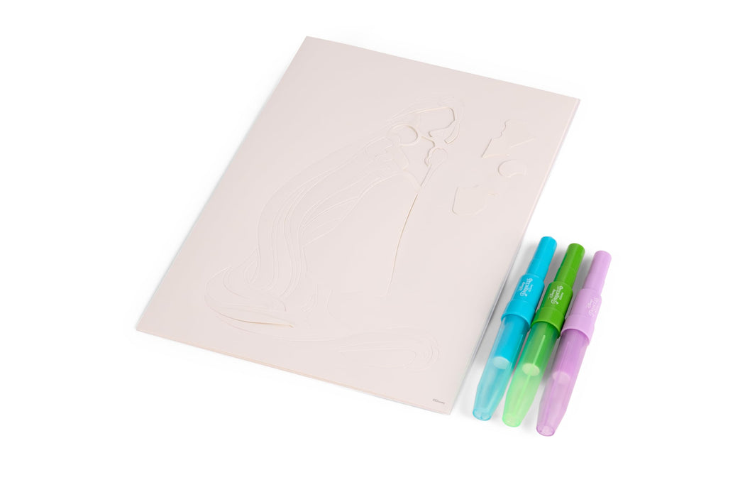 Disney Princess spray pen set A4 envelop, 3 pennen en 3 sjablonen