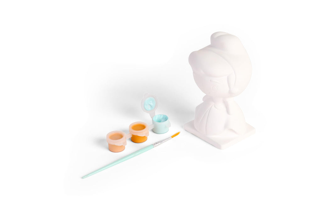 Disney Princess schilderset, Assepoester gipsfiguur met verf en kwast
