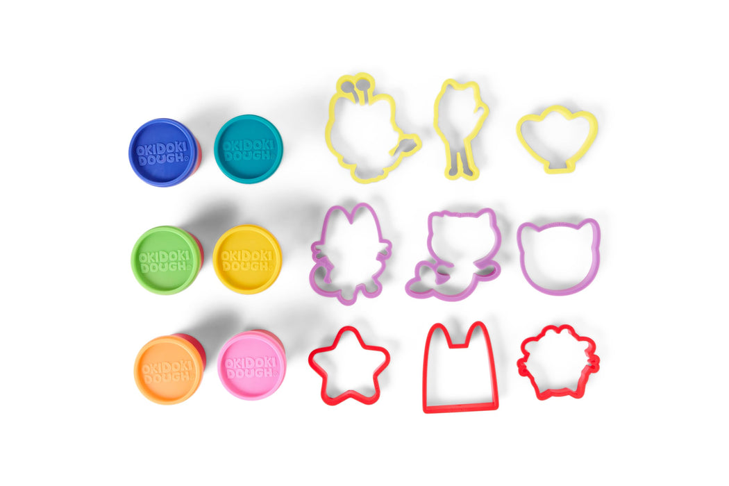 Gabby's Dollhouse kleiset, 6 kleuren klei met 9 vormpjes