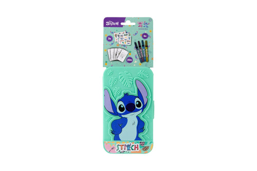 Disney Stitch activity box, 20 sjablonen, 4 viltstiften en 3 stickervellen