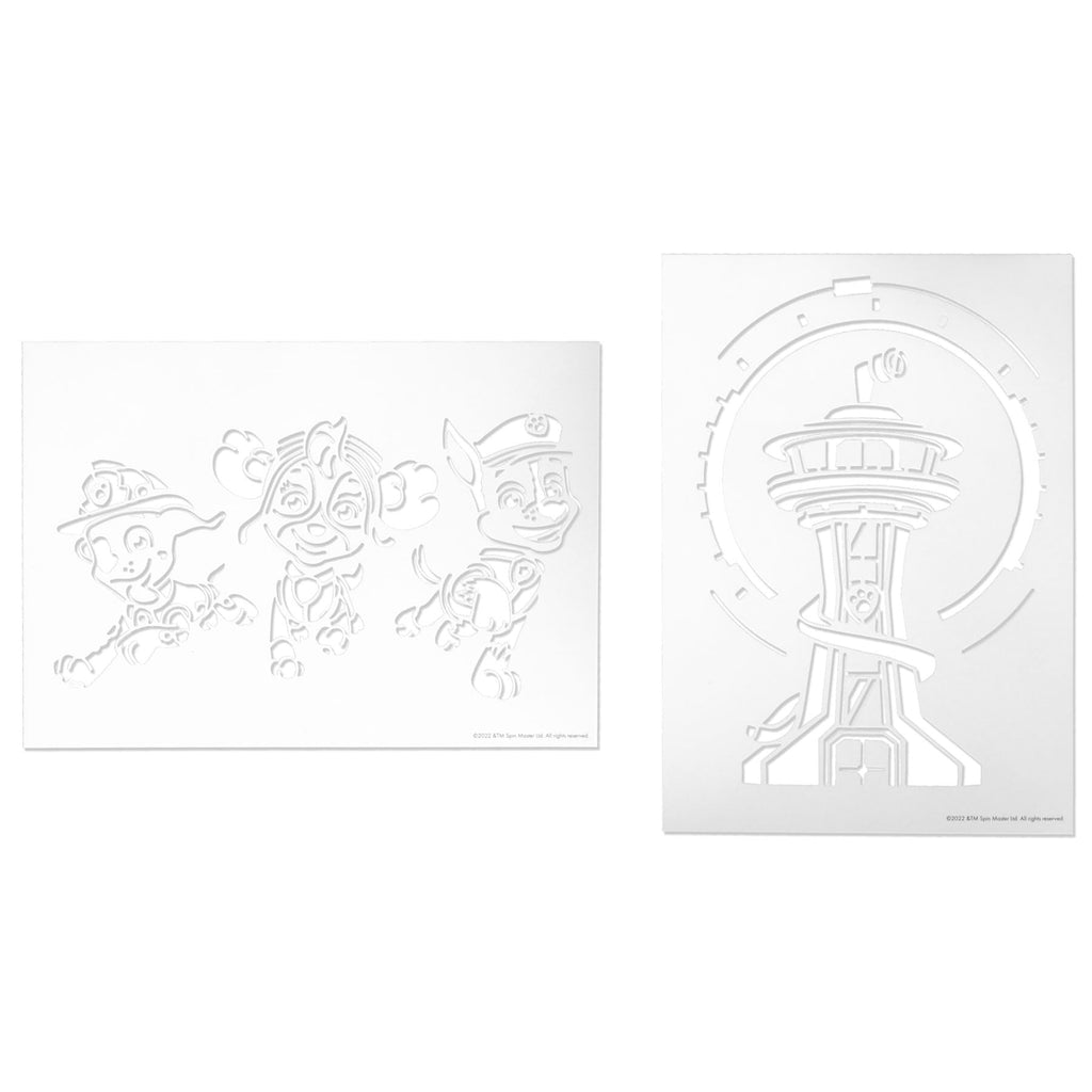 PAW Patrol spray pen set deluxe, 12 pennen en 16 sjablonen