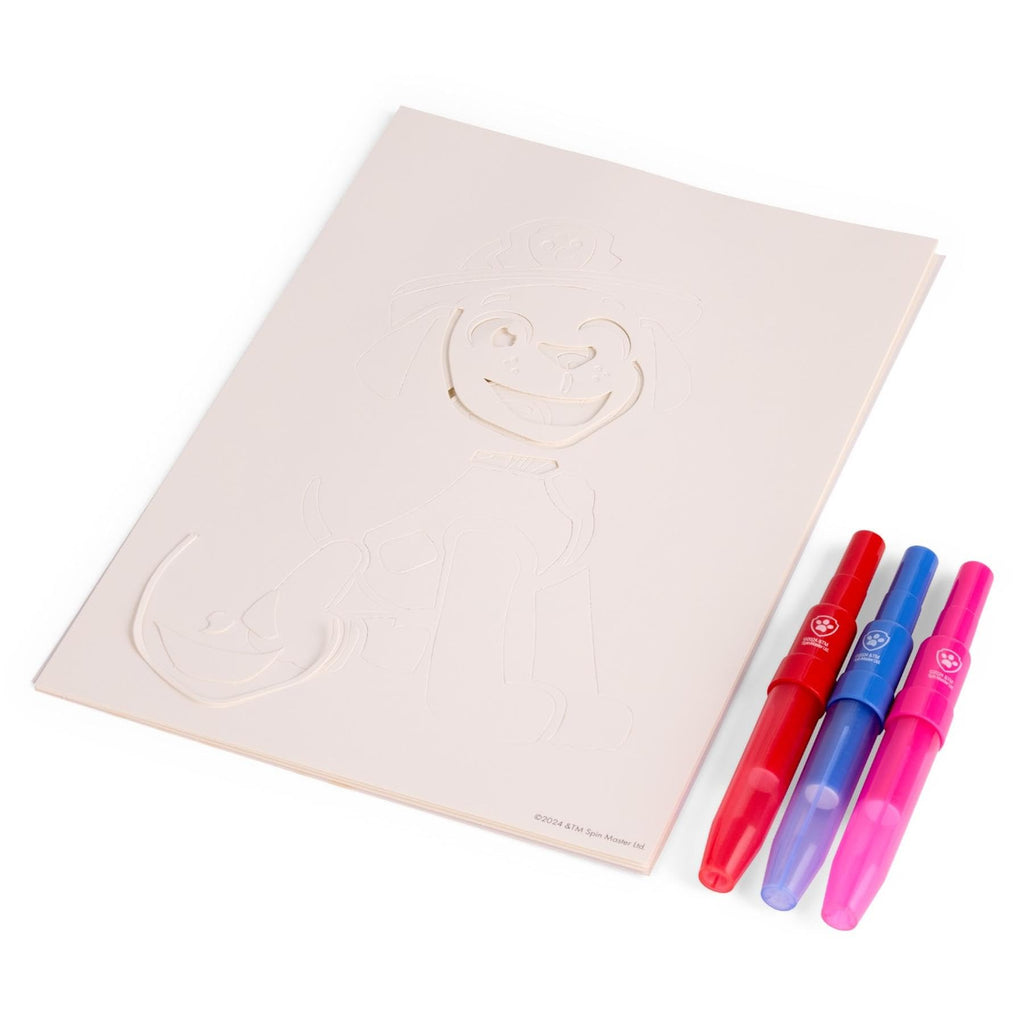 PAW Patrol spray pen set A4 envelop, 3 pennen en 3 sjablonen