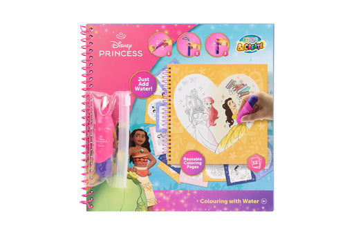 Disney Princess waterkleurboek, 12 herbruikbare kleurplaten