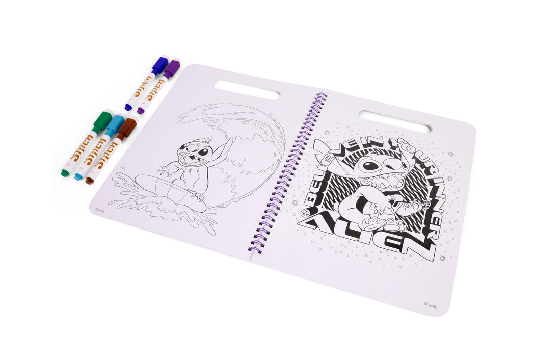 Disney Stitch wipe clean activiteitenset, met 5 uitwisbare stiften