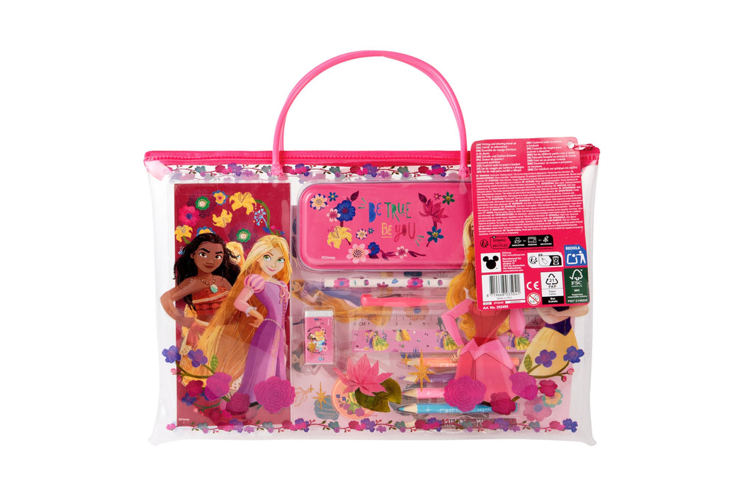 Disney Princess schrijf- en tekenreisset, met potloden, pennen en stickers