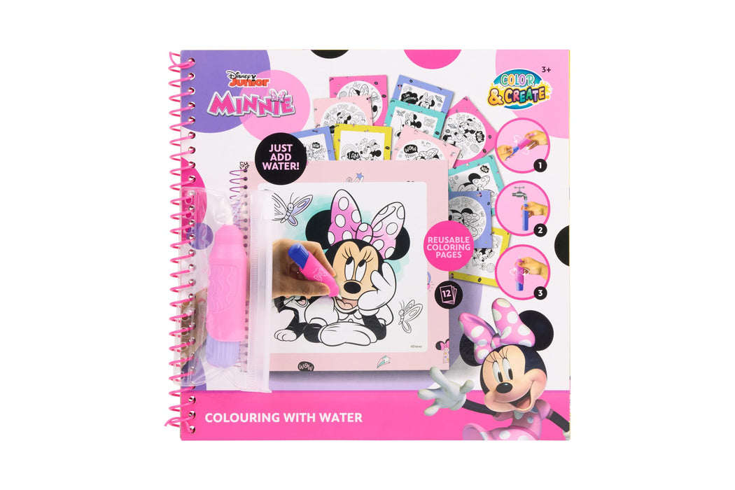 Disney Minnie Mouse waterkleurboek, herbruikbaar met waterstift