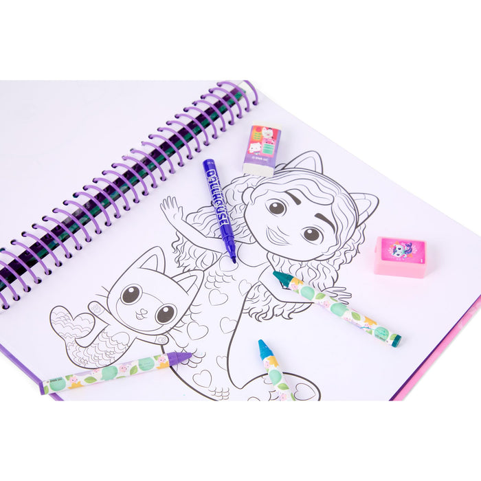 Gabby's Dollhouse activiteiten kleurboek, 16 teken- en kleuractiviteiten