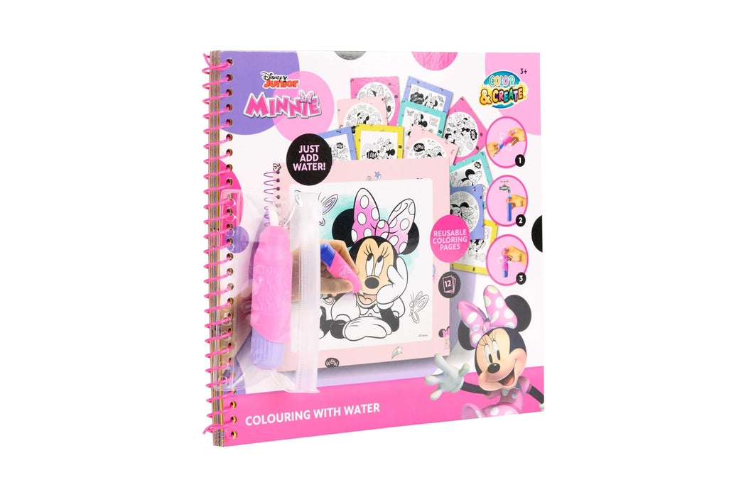 Disney Minnie Mouse waterkleurboek, herbruikbaar met waterstift