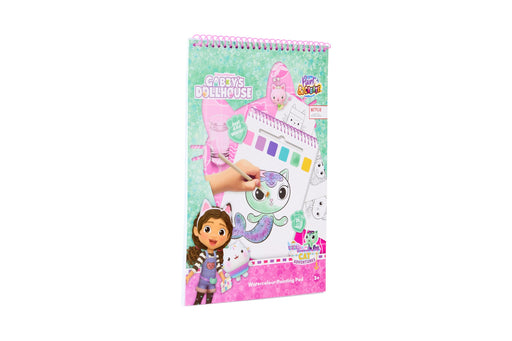 Gabby's Dollhouse waterverf kleurboek, 24 kleurplaten met penseel