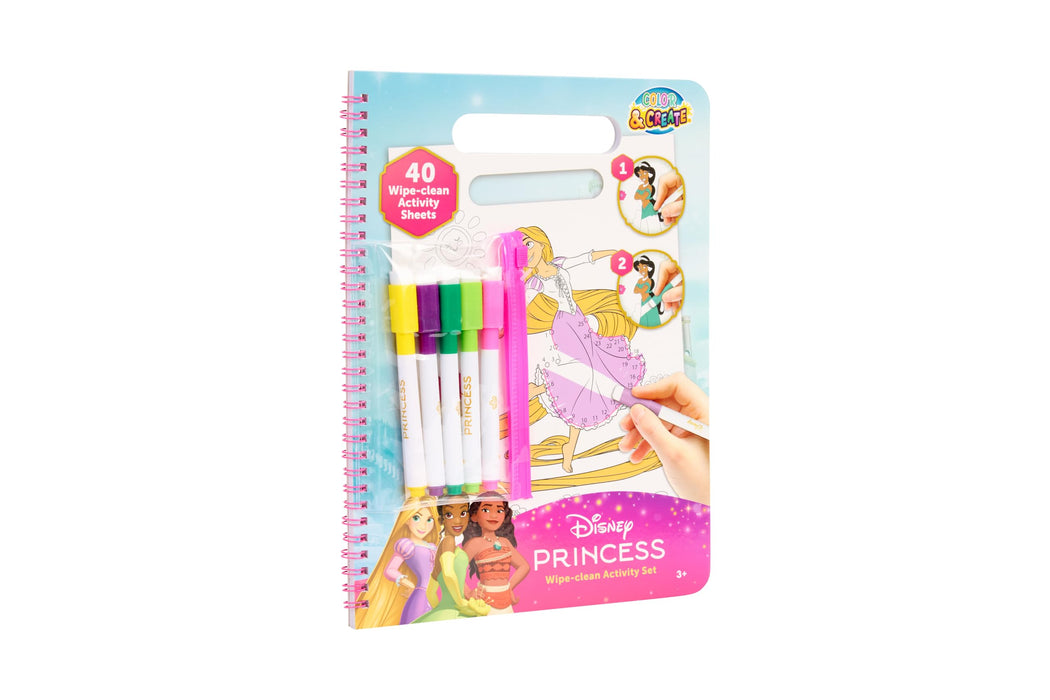 Disney Princess wipe clean activiteitenset, met 5 uitwisbare stiften