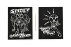 Marvel Spidey kraskunst set, 2 posters met kraspen