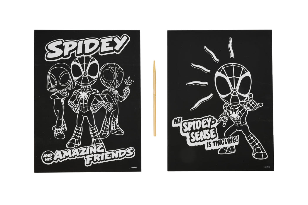 Marvel Spidey kraskunst set, 2 posters met kraspen
