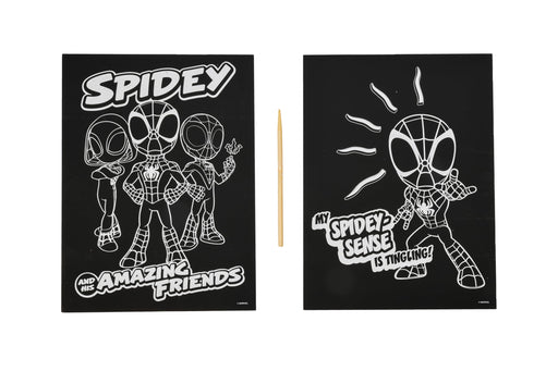 Marvel Spidey kraskunst set, 2 posters met kraspen