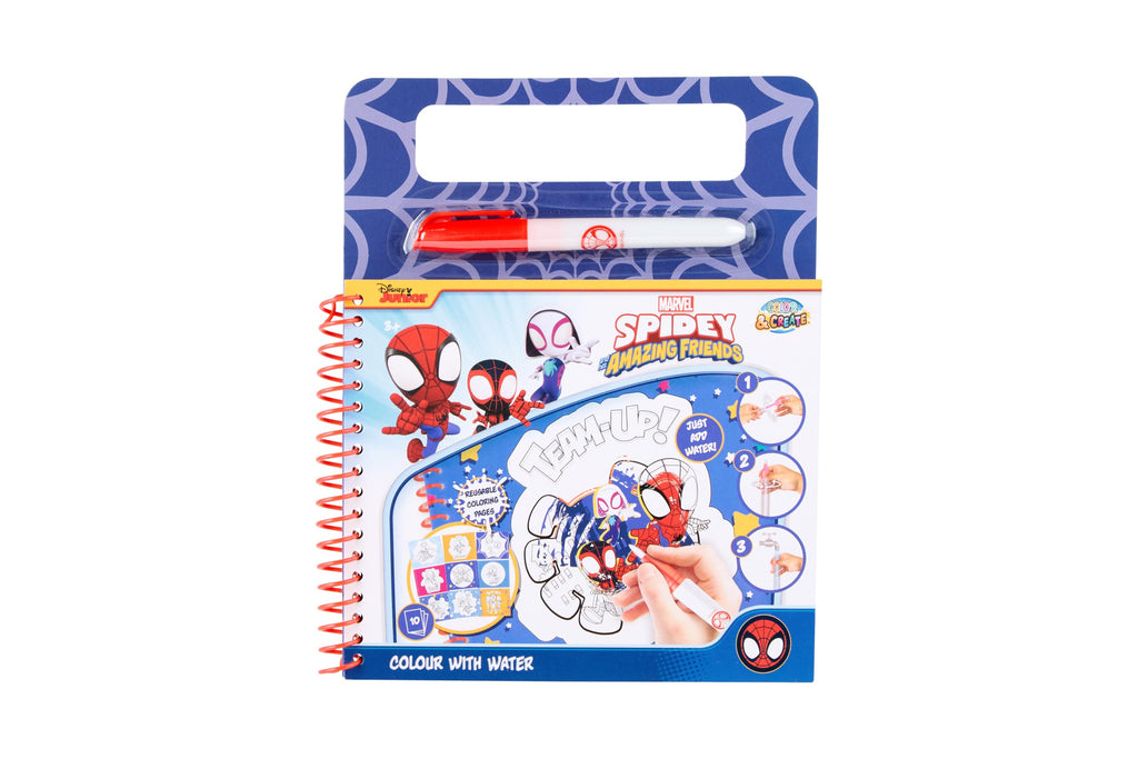 Marvel Spidey waterkleurboek, herbruikbaar met waterpen