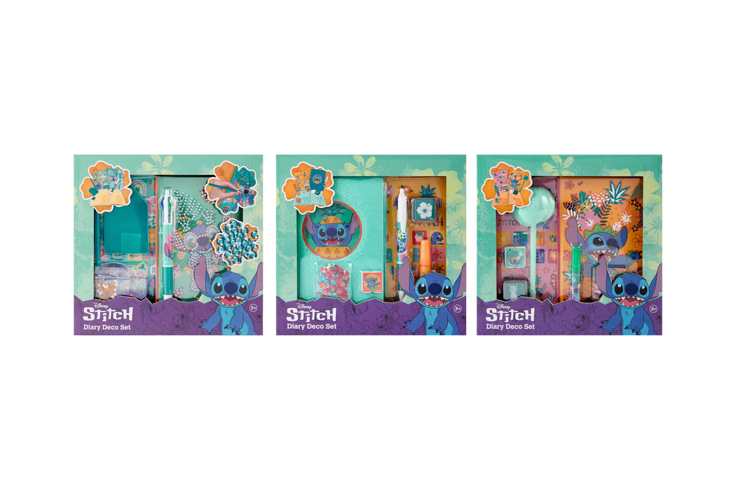 Disney Stitch dagboek decoset fluffy, met 4-kleuren pen en stickers