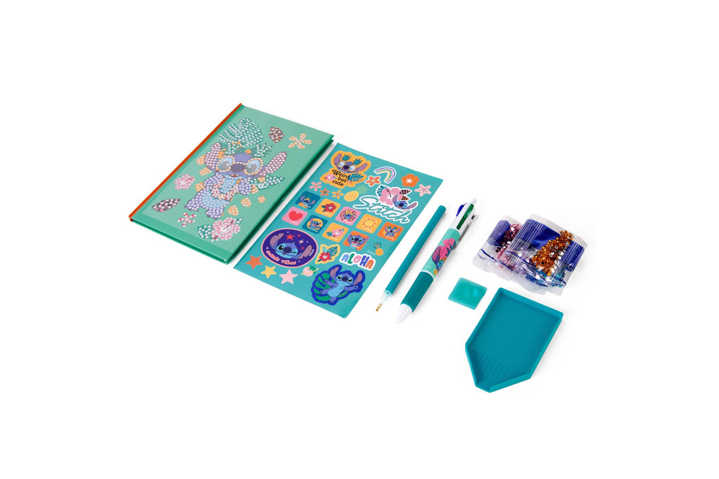 Disney Stitch dagboek decoset, met diamond painting en pen