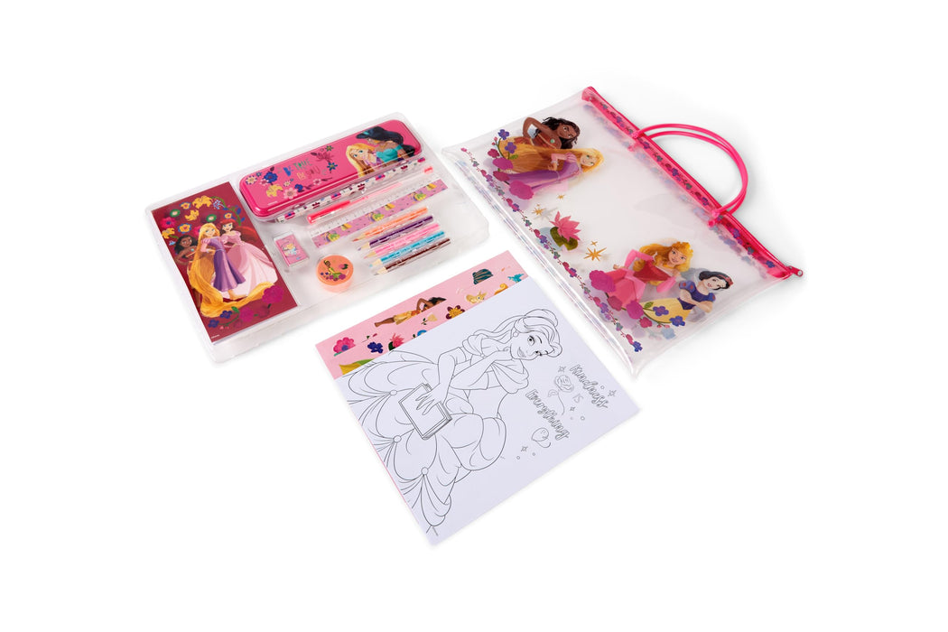 Disney Princess schrijf- en tekenreisset, met potloden, pennen en stickers