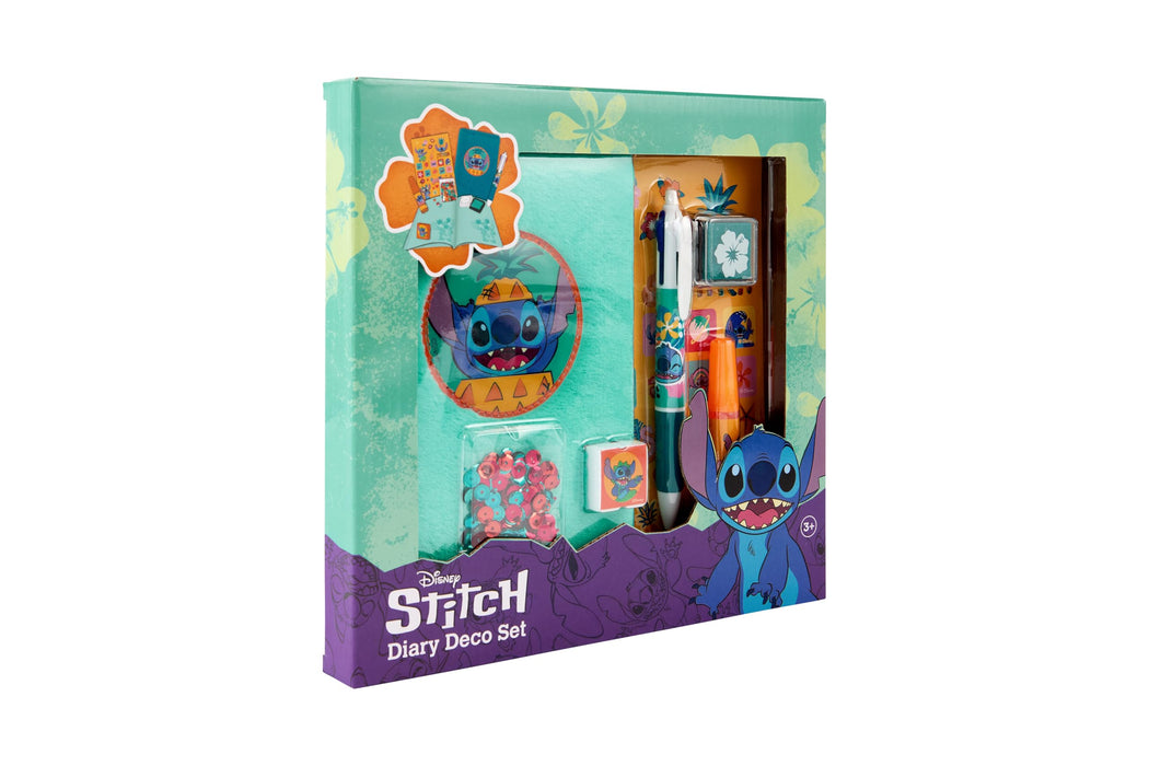 Disney Stitch dagboek decoset fluffy, met 4-kleuren pen en stickers