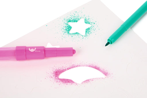 Disney Stitch spray pen set A4 envelop, 3 pennen en 3 sjablonen