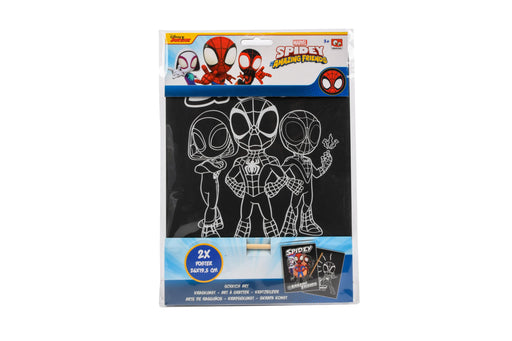 Marvel Spidey kraskunst set, 2 posters met kraspen