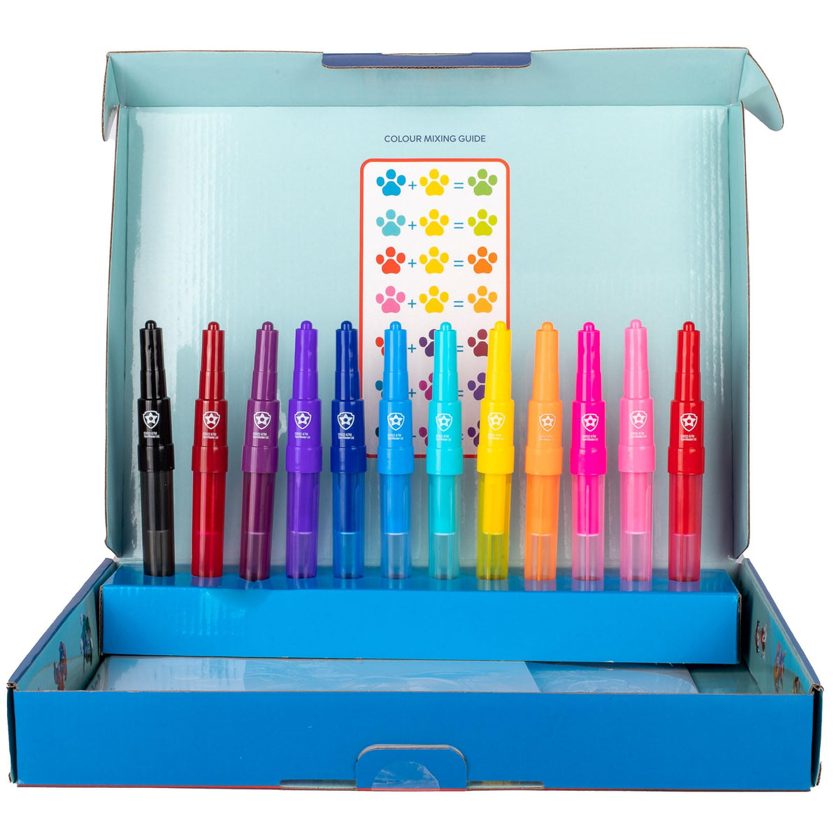 PAW Patrol spray pen set deluxe, 12 pennen en 16 sjablonen