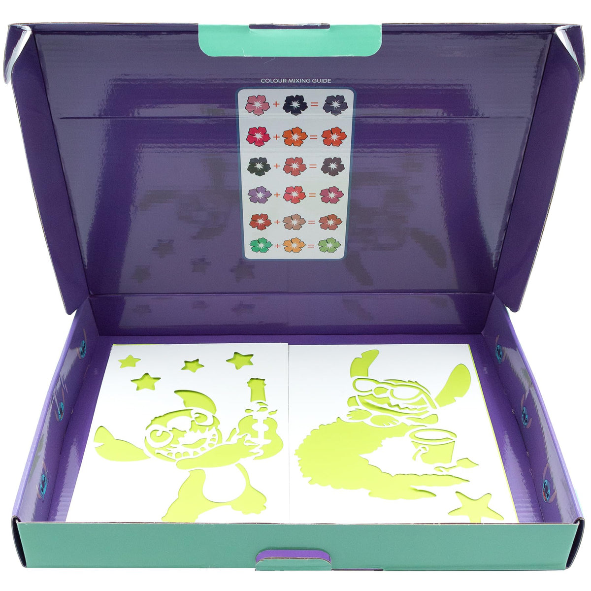 Disney Stitch spray pen set deluxe, 12 pennen en 16 sjablonen