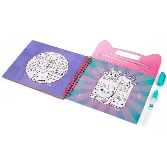 Gabby's Dollhouse waterkleurboek, 10 herbruikbare kleurplaten