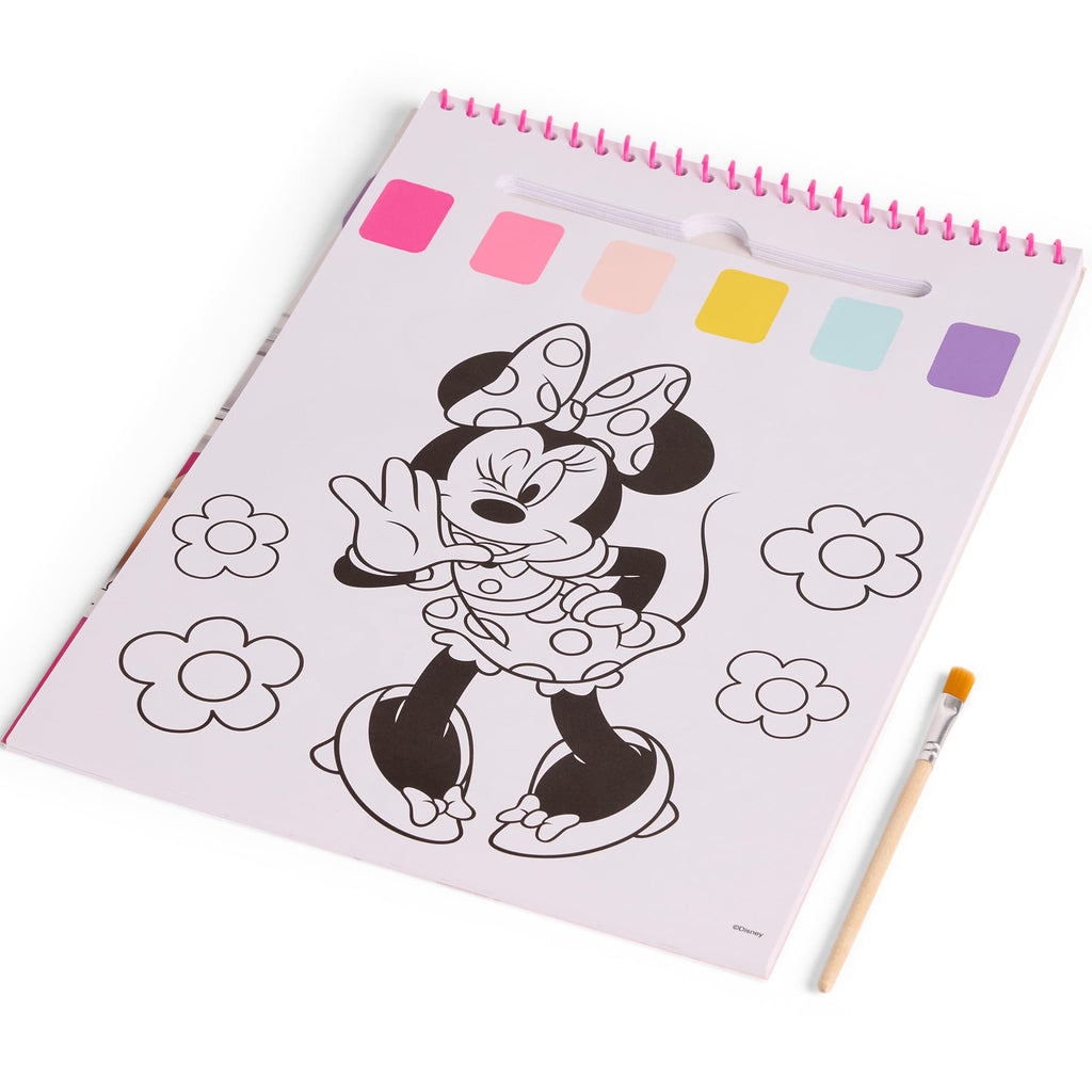 Disney Minnie Mouse waterverf kleurboek, 24 kleurplaten met penseel
