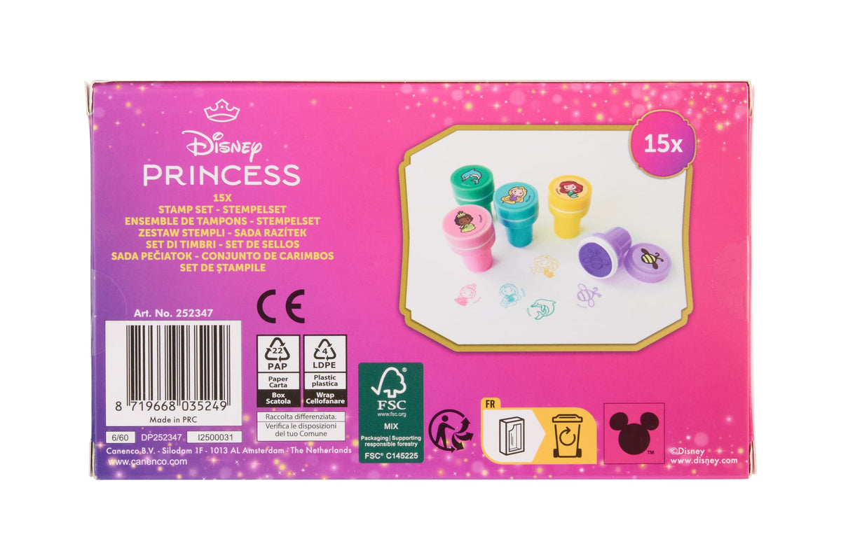Disney Princess stempelset, 15 stempels