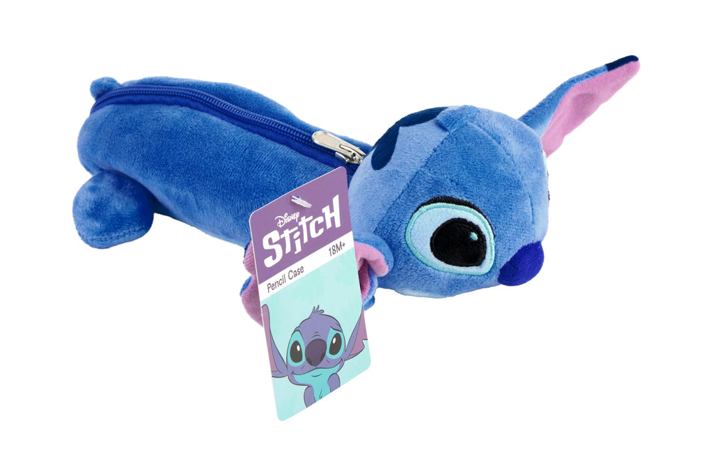 Disney Stitch pluche etui, zacht met ritssluiting, circa 24 cm