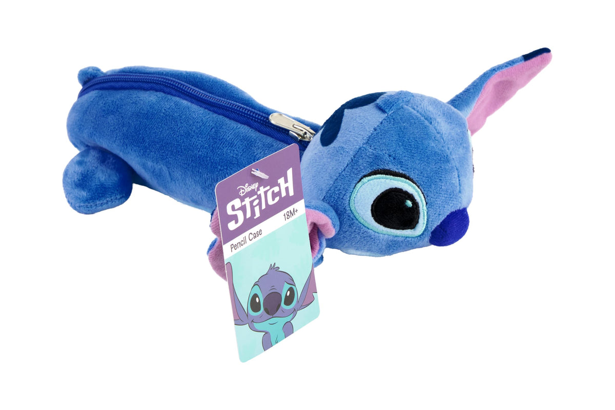 Disney Stitch pluche etui, zacht met ritssluiting, circa 24 cm