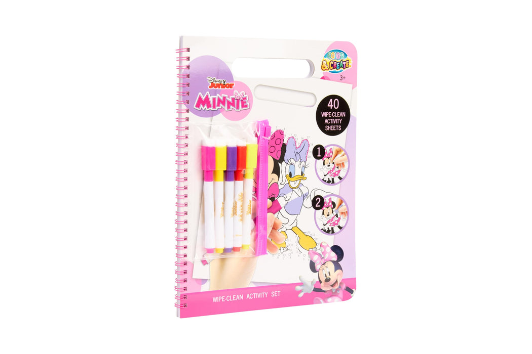Disney Minnie Mouse wipe clean activiteitenboek, met 5 uitwisbare stiften