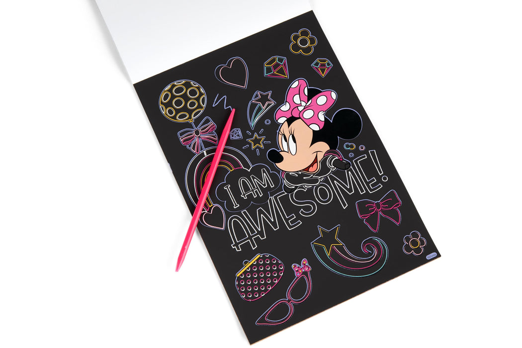 Disney Minnie Mouse krasboek A5, 15 kraskaarten met kraspen