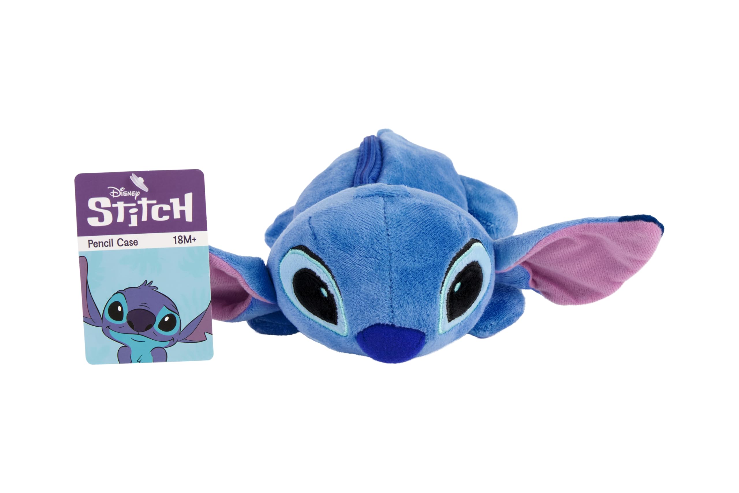 Disney Stitch pluche etui, zacht met ritssluiting, circa 24 cm