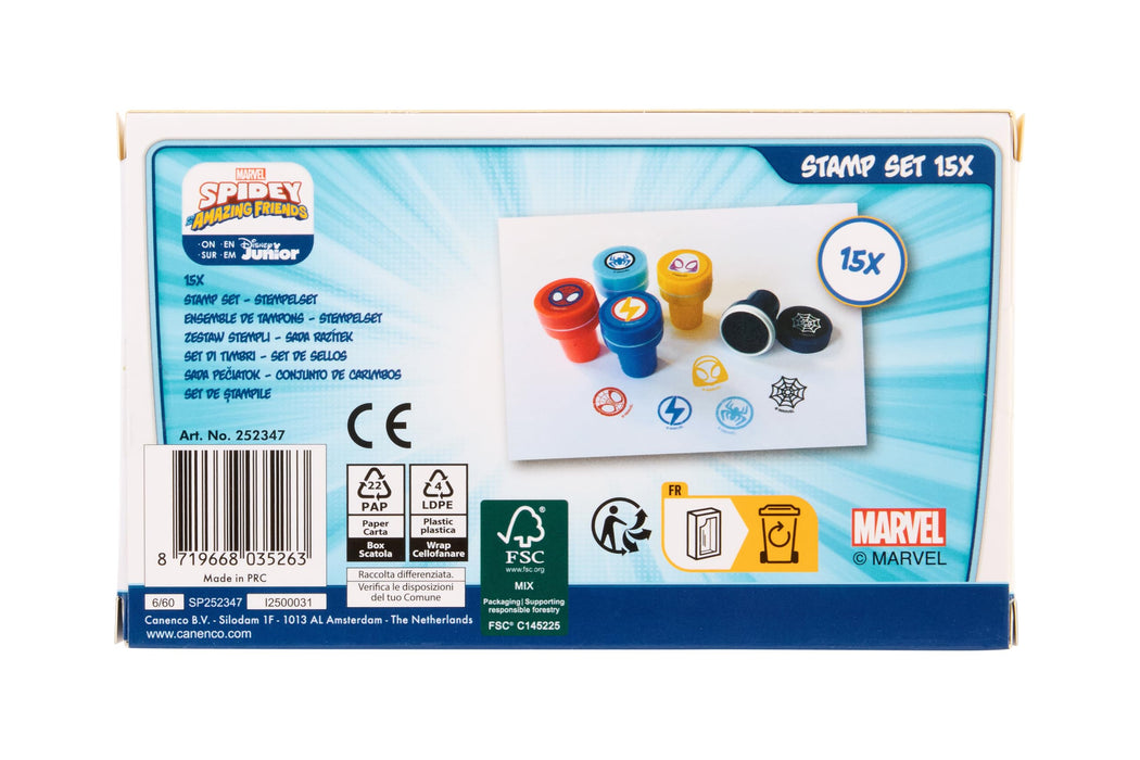 Marvel Spidey stempelset, 15 stempels