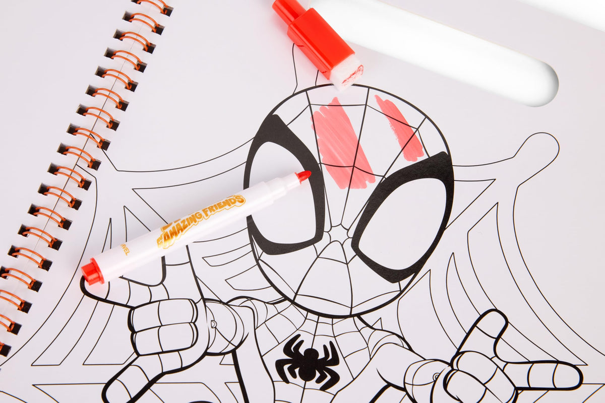 Marvel Spidey wipe clean activiteitenboek, 5 uitwisbare stiften