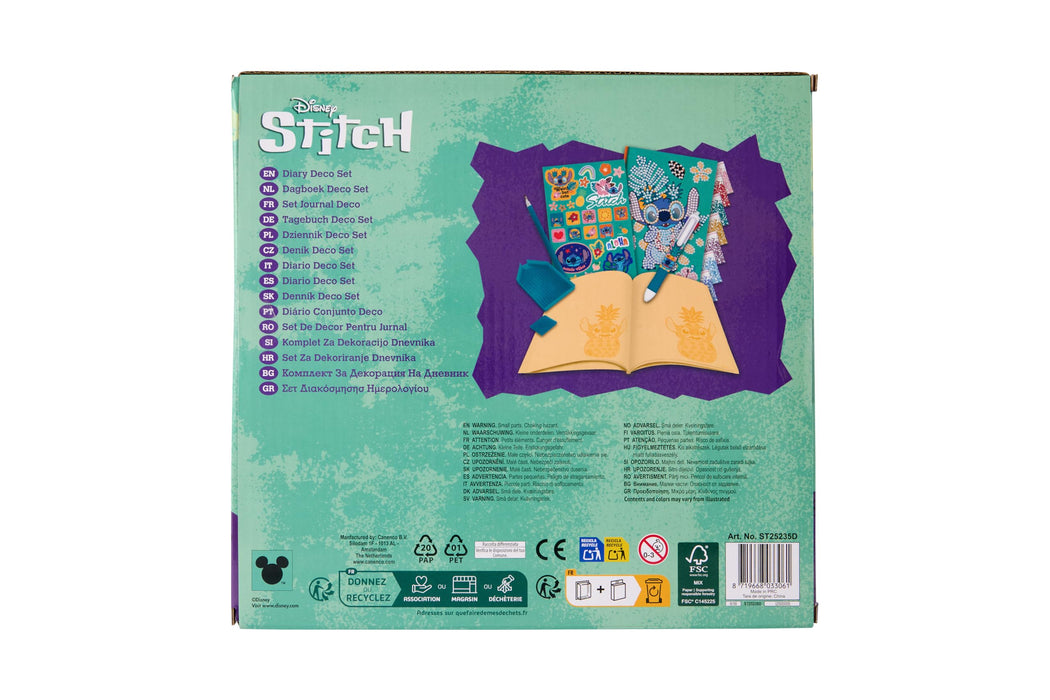 Disney Stitch dagboek decoset, met diamond painting en pen