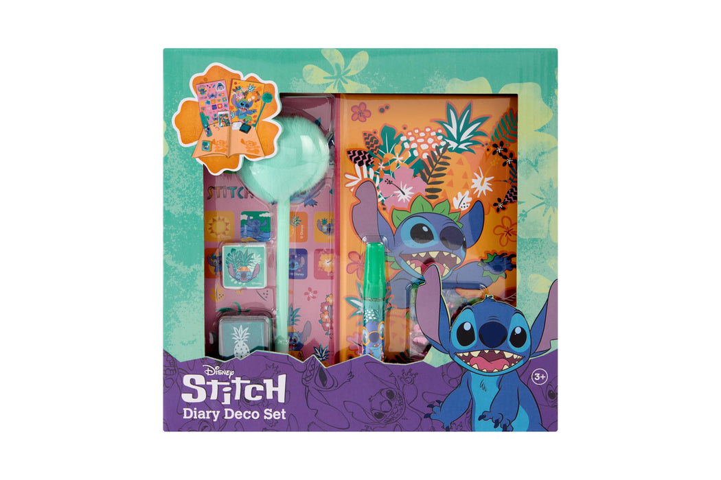 Disney Stitch dagboek decoset, met pompom pen en stickers