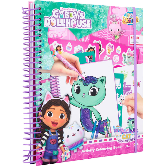 Gabby's Dollhouse activiteiten kleurboek, 16 teken- en kleuractiviteiten