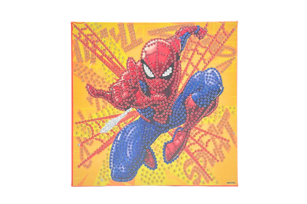 Marvel Spider-Man diamond painting glow in the dark, canvas 19 x 19 cm