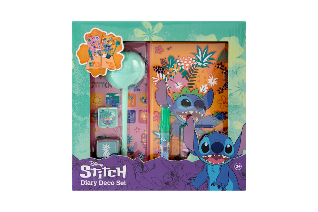 Disney Stitch dagboek decoset, met pompom pen en stickers