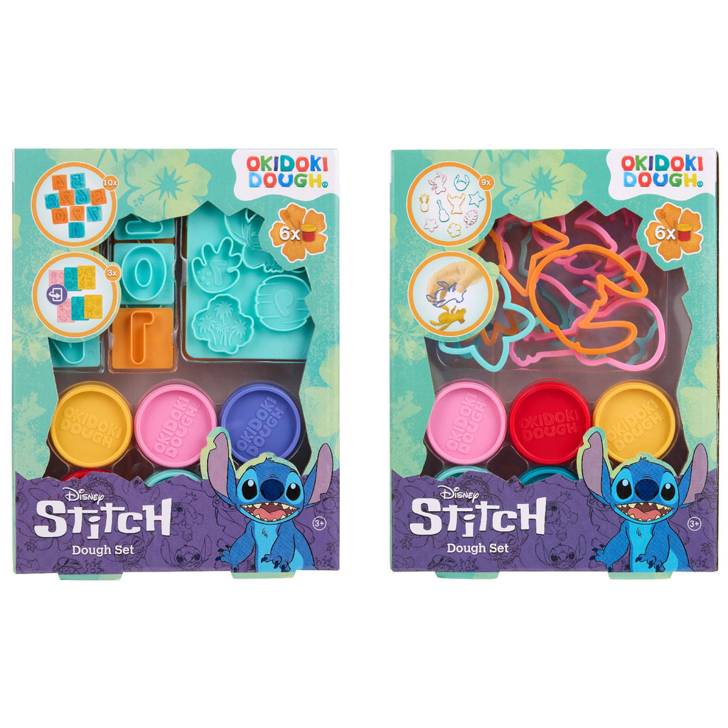 Disney Stitch kleiset met cijfers, 6 kleuren klei en 13 vormpjes