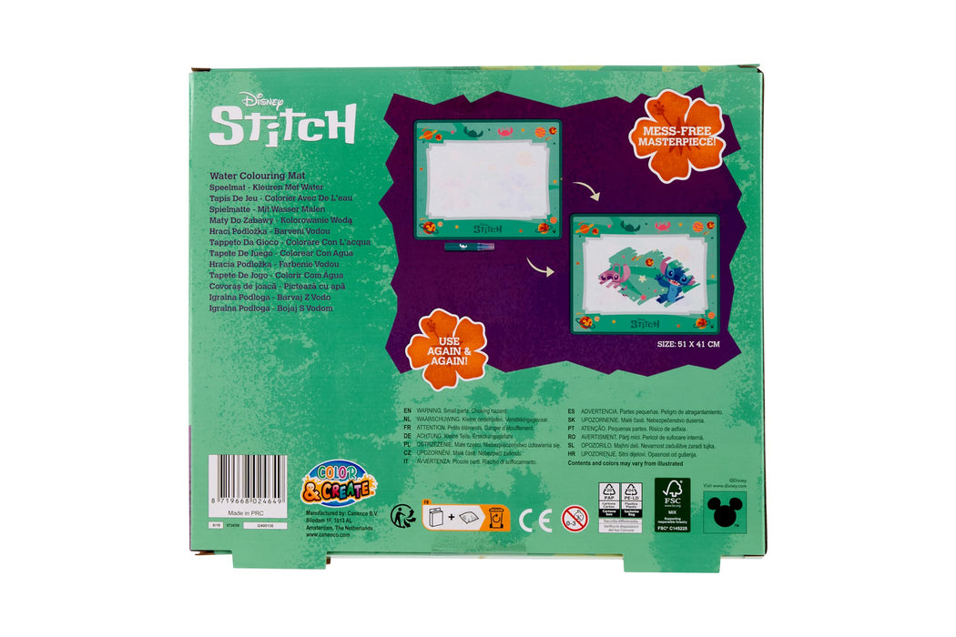 Disney Stitch waterspeelmat, 51 x 41 cm met waterpen